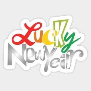 Lucky New Year Sticker